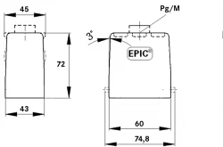 Obudowa EPIC H-B 6 TGH PG12 70020200