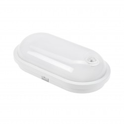 TECHNIC LAMP KANAŁOWA 20W NW 230V 120st IP54 IK07 270x145x70mm BIAŁY owalna czujnik ruchu PIR