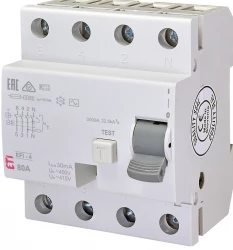 Wyłącznik różnicowoprądowy 4P 80A 0,03A typ AC EFI-4 02062145