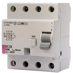 Wyłącznik różnicowoprądowy 4P 40A 0,03A typ B EFI-4B EFI-4 B 40/0.03 002062643