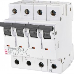 Wyłącznik nadprądowy 3P+N B 25A 10kA AC ETIMAT10 002126718