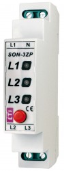 Sygnalizator obecności napięcia LED 3x400V 3-fazowy z przyciskiem SON-3 ZP 002471410