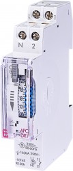 Programator czasowy analogowy 1P 16A 230V AC dobowy z rezerwą min. 100h APC-DR1 002472002