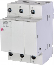 Rozłącznik bezpiecznikowy cylindryczny 3P 32A 10x38mm PCF 002550004