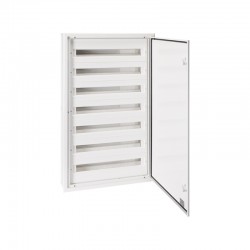 Rozdzielnica modułowa 7x24 podtynkowa IP54 DARP-168 drzwi alum. biały 9.724