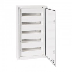 Rozdzielnica modułowa 5x24 podtynkowa IP54 DARP-120 drzwi alum. biały 9.524