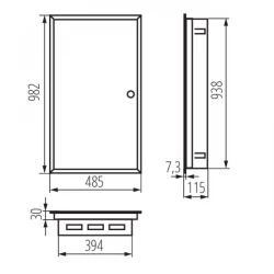 Rozdzielnica modułowa 6x18 podtynkowa metalowa KP-DB-I-MF-618 35686