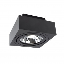 MIRORA AR111 NATYNKOWA GU10 250V IP20 145X145X85mm CZARNY kwadratowa ruchoma