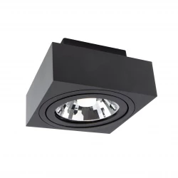 MIRORA AR111 NATYNKOWA GU10 250V IP20 145X145X85mm CZARNY kwadratowa ruchoma