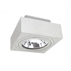 MIRORA AR111 NATYNKOWA GU10 250V IP20 145X145X85mm BIAŁY kwadratowa ruchoma