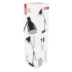 Lampa biurkowa E27 WINSTON 60 cm czarna Z7605