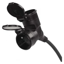 Przedłużacz 2 gniazda 25m 3× 15mm guma P0604