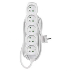 Przedłużacz z uziemieniem 5-gniazd /7m/ 3x1 mm2 biały P0517