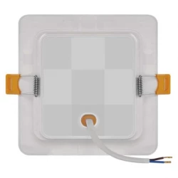 Panel LED wpuszczany RUBIC, kwadrat, biały, 9W, naturalna biel