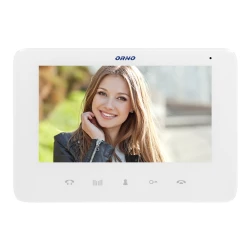 Zestaw wideodomofonowy, bezsłuchawkowy, kolor, LCD 7, interkom, z szyfratorem, natynkowy, biały, SCUTI,OR-VID-VP-1073/W