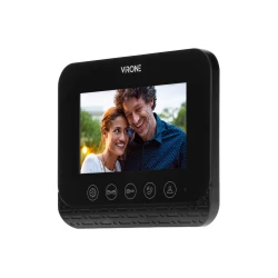 Zestaw wideodomofonowy bezsłuchawkowy, kolor, 4,3 LCD, z czytnikiem breloków zbliżeniowych, czarny, ENIF RFID,VDP-62