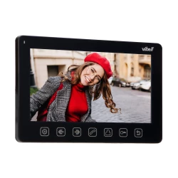 Zestaw wideodomofonowy, bezsłuchawkowy, kolor, LCD 7, menu OSD, sterowanie bramą, z szyfratorem i RFID,czarny,OR-VID-EX-1061/B