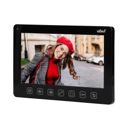Zestaw wideodomofonowy, bezsłuchawkowy, kolor, LCD 7, menu OSD, sterowanie bramą, z szyfratorem i RFID,czarny,OR-VID-EX-1061/B