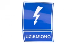 Tabliczka /znak informacyjny/ TZI 74x105S /UZIEMIONO/ E04TZ-01041120300