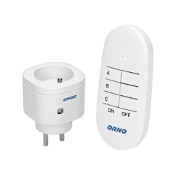 Bezprzewodowe gniazdo mini sterowane pilotem 1+1 OR-GB-440