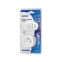 Bezprzewodowe gniazdo mini sterowane pilotem 1+1 OR-GB-440