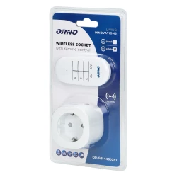 Bezprzewodowe gniazdo mini sterowane pilotem 1+1, wersja schuko,OR-GB-440(GS）