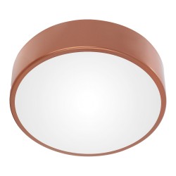 OVO plafon 2xE27, 2x24W, miedziana stal, klosz szklany matowy, IP20, Ø 300