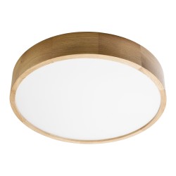 OVO plafon 4xE27, 4x24W, dębowy, klosz szklany matowy, IP20, Ø 475