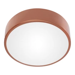 OVO plafon 2xE27, 2x24W, miedziana stal, klosz plastikowy matowy, IP54, Ø 300
