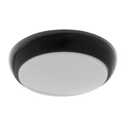 KOKO oprawa 2xE27 z czujnikiem ruchu PIR, 2x40W, czarna-polipropylen, klosz matowy-poliwęglan, IP44, IK10