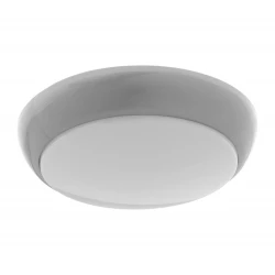 KOKO oprawa 2xE27 z czujnikiem ruchu PIR, 2x40W, srebrna-polipropylen, klosz matowy-poliwęglan, IP44, IK10