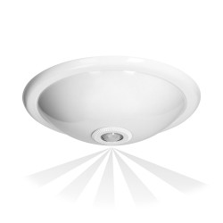 ROVO PC, plafon oświetleniowy z czujnikiem ruchu 360st, 2x40W, E27, IP20, policarbon mleczny