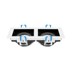 YOP 2 ramka dekoracyjna oprawy punktowej, MR16/GU10 max 2x50W, regulowana biała+czarna OR-OD-6167/W-B