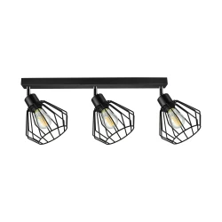 WAYA lampa wisząca, moc max. 3x60W, E27, czarna, listwa