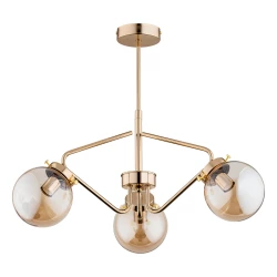 BULAT 3P, lampa wisząca, E14 max. 3x40W, złota