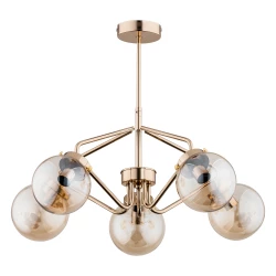 BULAT 5P, lampa wisząca, E14 max. 5x40W, złota