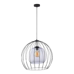 DUNIA 500 1P, lampa wisząca, E27  max.15W, czarna