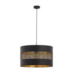 ALESSIO 1P, lampa wisząca, E27  max.60W, czarno-złota