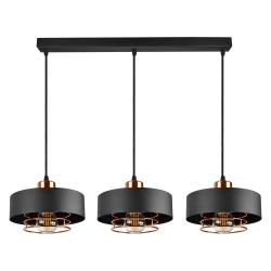 CHIRO lampa wisząca, moc max. 3x60W, E27, czarna