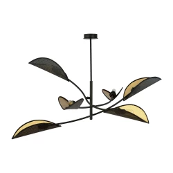 PETALO lampa wisząca, moc max.6x40W, E14, czarno-złota