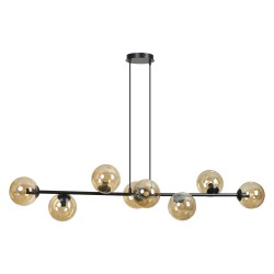 LETO lampa wisząca, moc max.8x40W, E14, czarno-złota