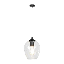IRIS lampa wisząca, moc max.60W, E27, czarno-transparentna