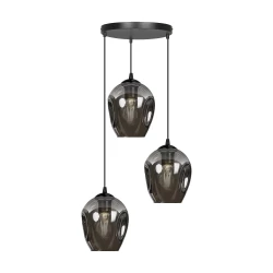 IRIS lampa wisząca, moc max.3x60W, E27, czarno-grafitowa
