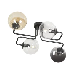 BARI lampa wisząca, moc max.4x40W, E14, czarno-kolorowa (mix)