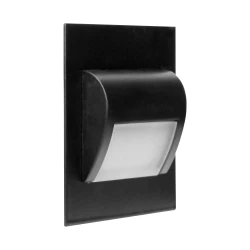 DRACO LED NEW 1,5W, oprawa schodowa podtynkowa, 12VDC, 30lm, 4000K, czarna, innowacyjny sposób montażu,AD-OS-6164L4/B