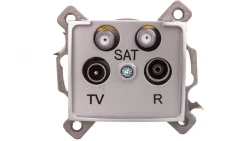DOMO Gniazdo TV2xSAT końcowe srebrne 011590043 24868
