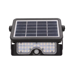 LUX LED 5W, naświetlacz solarny z czujnikiem ruchu 500lm, IP65, 4000K, 2x1500mAh, czarny,AD-SL-6108BLR4