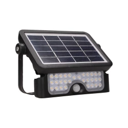 LUX LED 5W, naświetlacz solarny z czujnikiem ruchu 500lm, IP65, 4000K, 2x1500mAh, czarny,AD-SL-6108BLR4