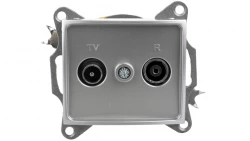 DOMO Gniazdo RTV przelotowe srebrne 011320043 24863