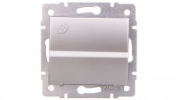 LOGI Gniazdo z uziemieniem IP44 Schuko śrubowe srebrne 16A 250V 021230143 25205
